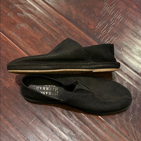 Franco Ferrari Black Men's Slip-On Loafers - Picture 2 of 2